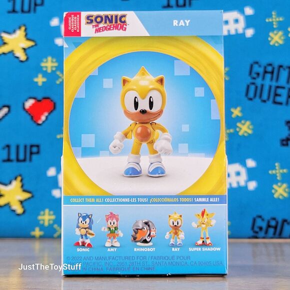 Jakks Classic Sonic the Hedgehog Ray 2.5" Collectible Video Game Figure New - Picture 4 of 11
